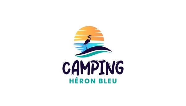 Medium heron bleu